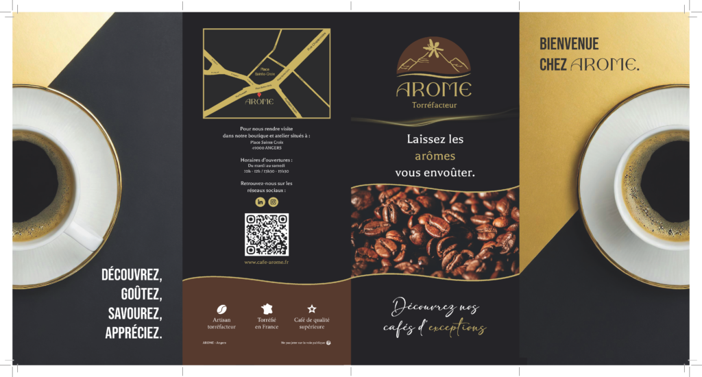 Dépliant format portefeuille Arome