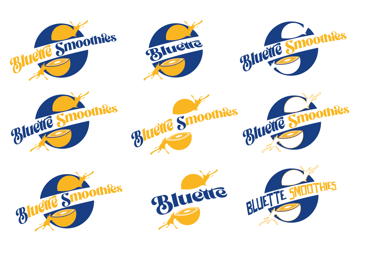Suite expérimentation logo Bluette axe 2.