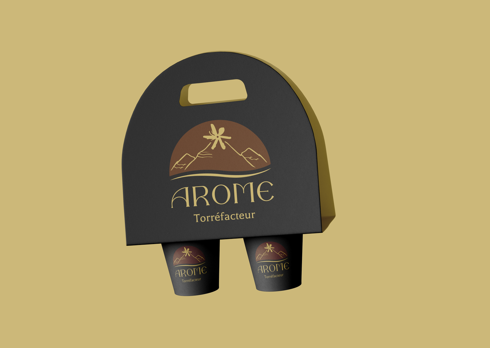 Mockup verre en carton AROME