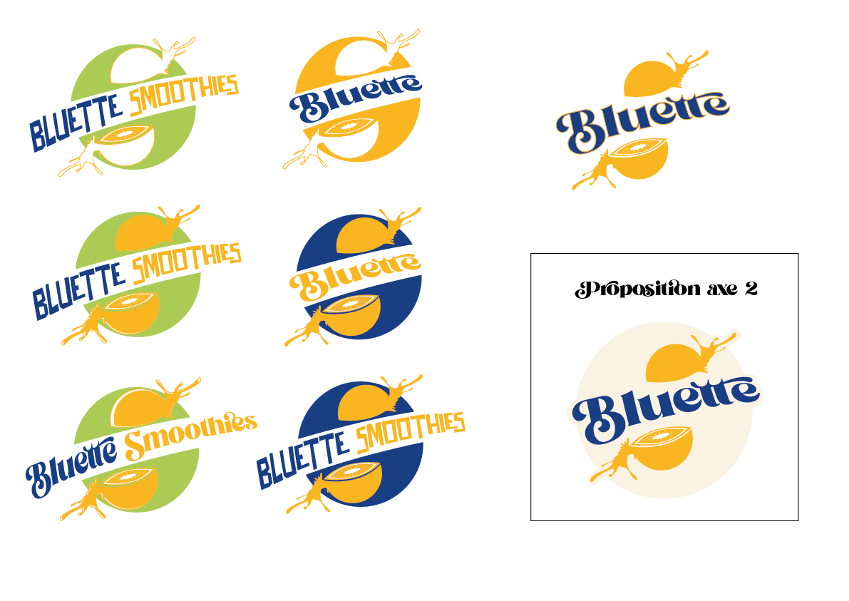 Proposition du logo de l'axe 2 de Bluette.
