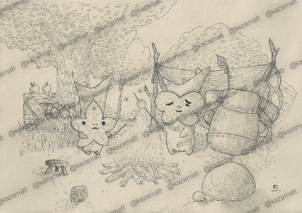 Illustration de Korok, avec filigrane @kazamatt